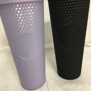 Starbucks Textured Tumblers in Black and Lavender